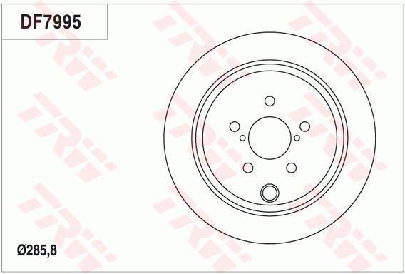 TRW Brake Rotor 285.8mm Rear DF7995S