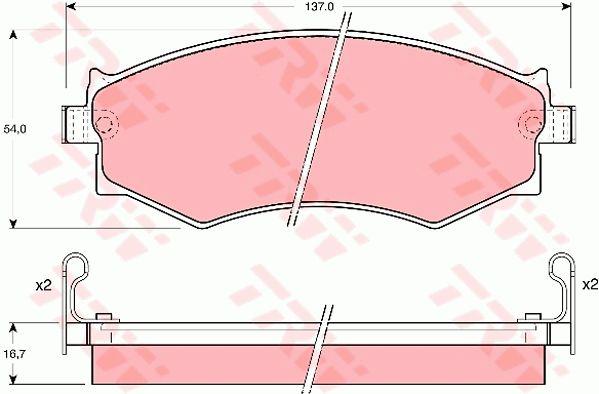TRW DTEC Brake Pad Set Front GDB1008DT