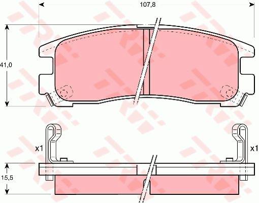 TRW DTEC Brake Pad Set Rear GDB1023DT