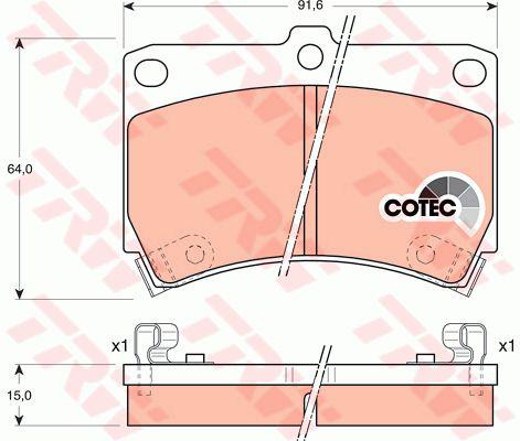 TRW DTEC Brake Pad Set Front GDB1024DT