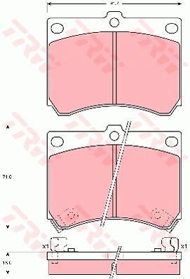 TRW DTEC Brake Pad Set Front GDB1029DT