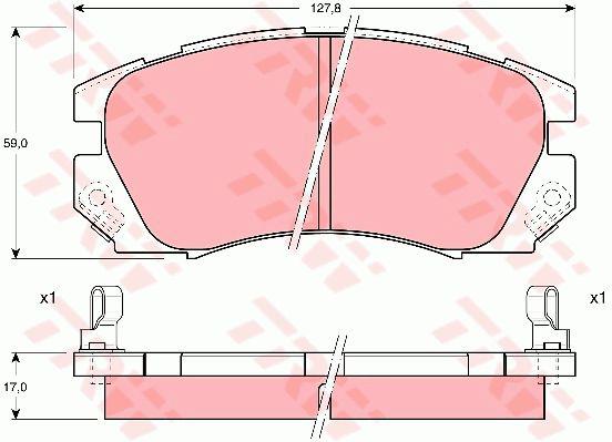 TRW DTEC Brake Pad Set Front GDB1179DT