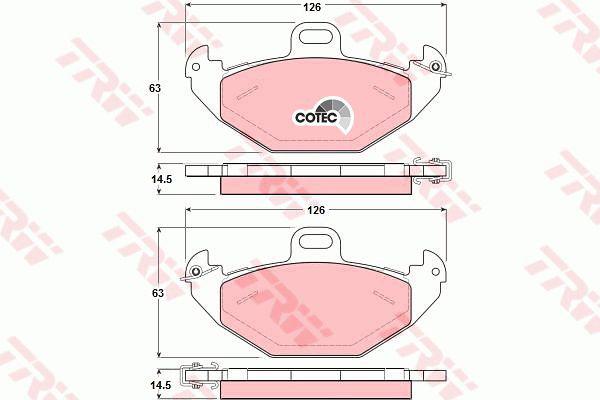 TRW Cotec Brake Pad Set Rear GDB1353