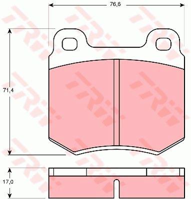 TRW Cotec Brake Pad Set Front GDB136