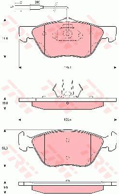 TRW Cotec Brake Pad Set Front GDB1427