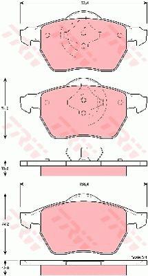 TRW Cotec Brake Pad Set Front GDB1429
