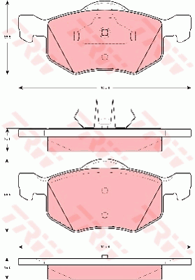 TRW Cotec Brake Pad Set Rear GDB1497