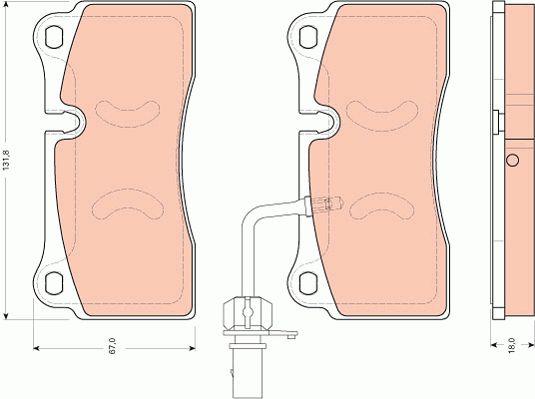 TRW Cotec Brake Pad Set Rear GDB1731