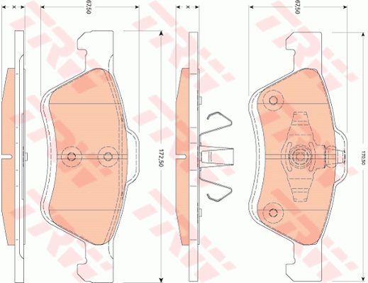 TRW Cotec Brake Pad Set Front GDB1752