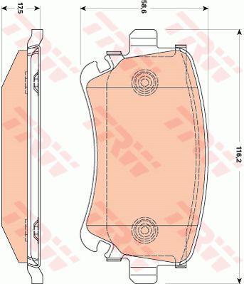 TRW Cotec Brake Pad Set Rear GDB1769