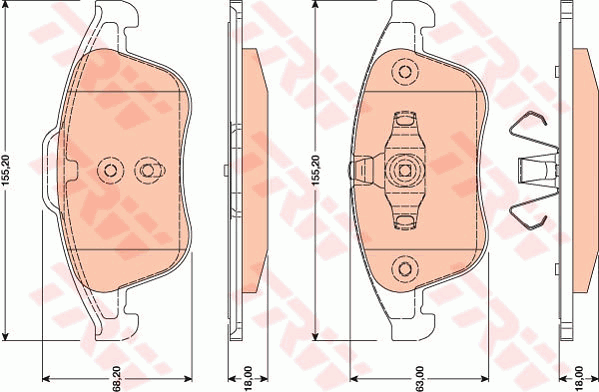 TRW Cotec Brake Pad Set Front GDB1790