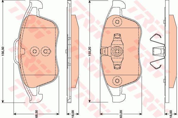TRW Cotec Brake Pad Set Front GDB1808