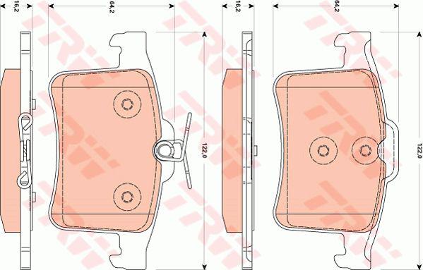 TRW Cotec Brake Pad Set Rear GDB1877