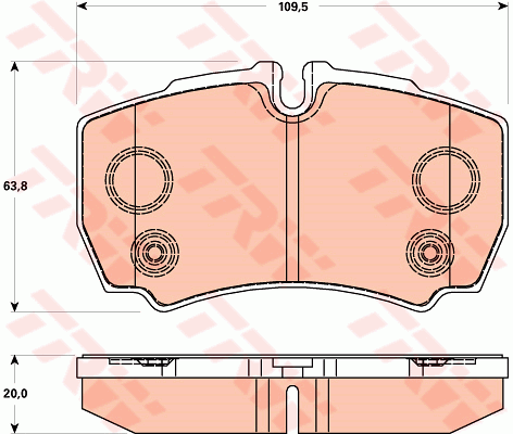 TRW Cotec Brake Pad Set Rear GDB1901
