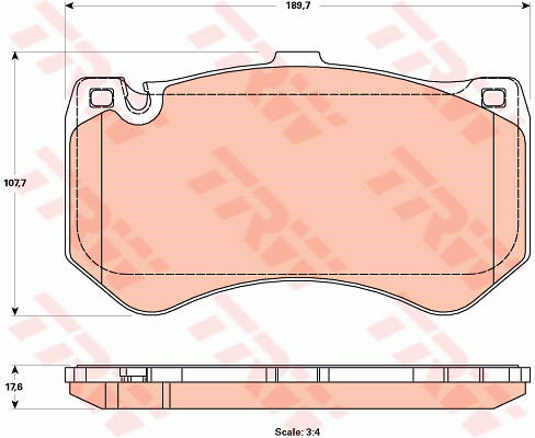 TRW Cotec Brake Pad Set Front GDB1907
