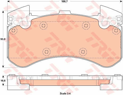 TRW Cotec Brake Pad Set Front GDB1911