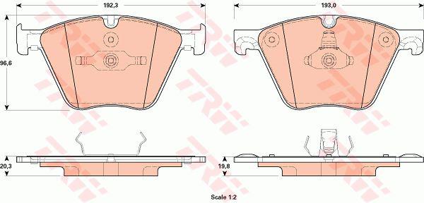 TRW Cotec Brake Pad Set Front GDB1915