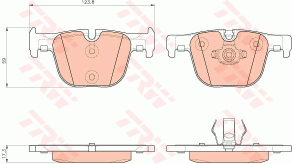 TRW Cotec Brake Pad Set Rear GDB1937