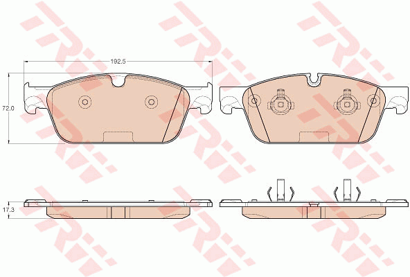 TRW Cotec Brake Pad Set Front GDB1970