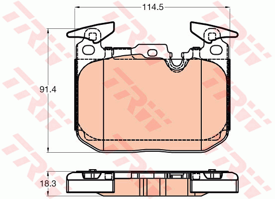 TRW Cotec Brake Pad Set Front GDB2031