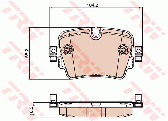 TRW Cotec Brake Pad Set Rear GDB2066