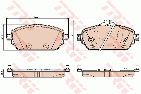 TRW Cotec Brake Pad Set Front GDB2070