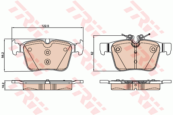 TRW Cotec Brake Pad Set Rear GDB2071