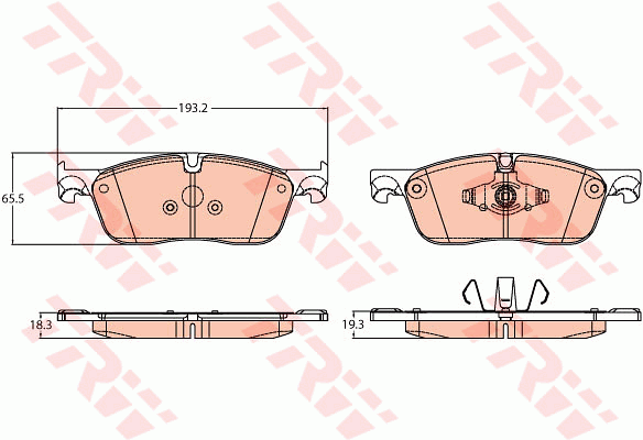 TRW Cotec Brake Pad Set Front GDB2100