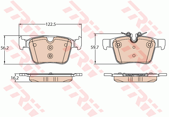 TRW Cotec Brake Pad Set Rear GDB2110