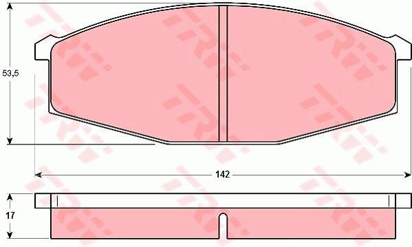 TRW DTEC Brake Pad Set Front GDB251DT