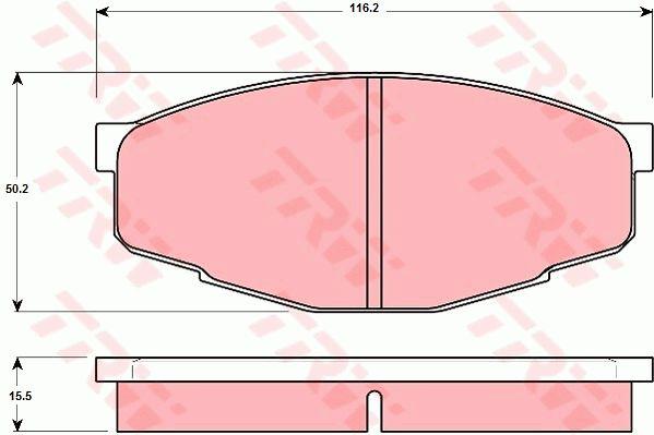 TRW DTEC Brake Pad Set Front GDB293DT
