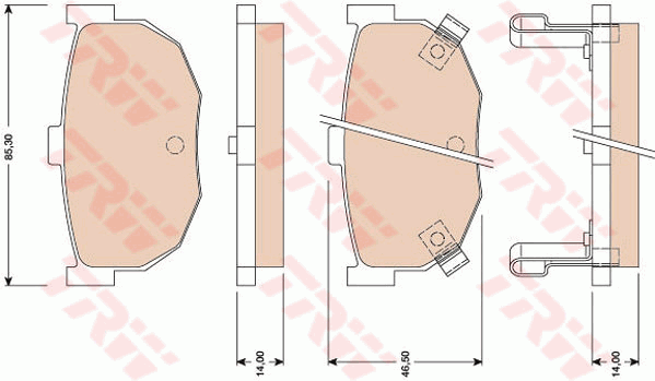 TRW DTEC Brake Pad Set Rear GDB3051DT