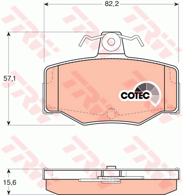 TRW DTEC Brake Pad Set Rear GDB3092DT