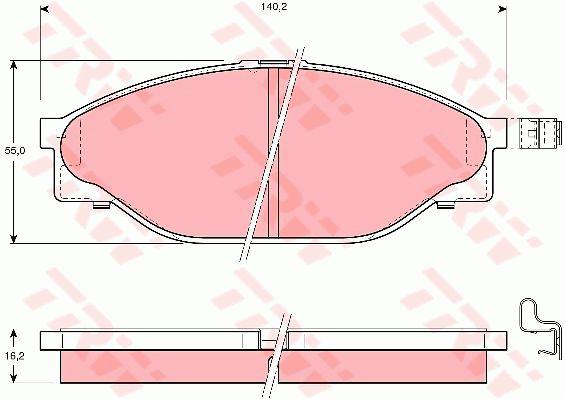 TRW DTEC Brake Pad Set Front GDB3109DT
