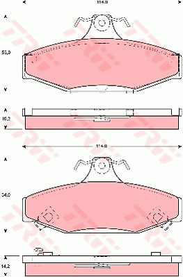 TRW DTEC Brake Pad Set Rear GDB3135DT