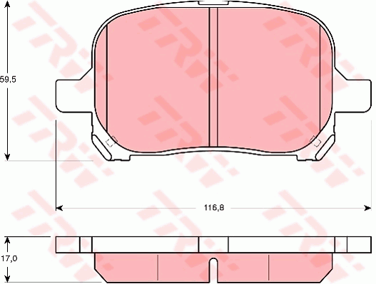 TRW DTEC Brake Pad Set Front GDB3152DT