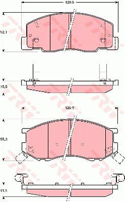 TRW DTEC Brake Pad Set Front GDB3157DT
