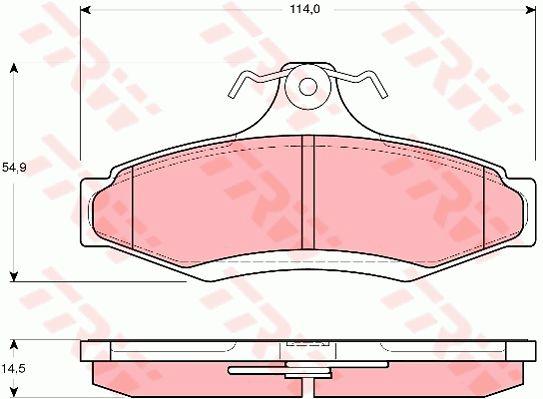 TRW DTEC Brake Pad Set Rear GDB3172DT