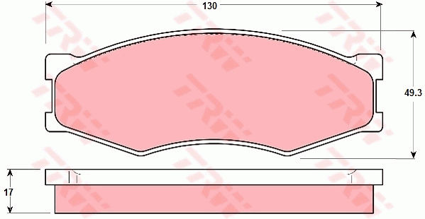 TRW DTEC Brake Pad Set Front GDB318DT