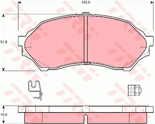 TRW DTEC Brake Pad Set Front GDB3193DT