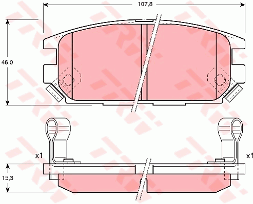 TRW DTEC Brake Pad Set Rear GDB3199DT