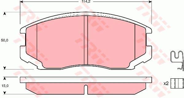 TRW DTEC Brake Pad Set Front GDB3214DT