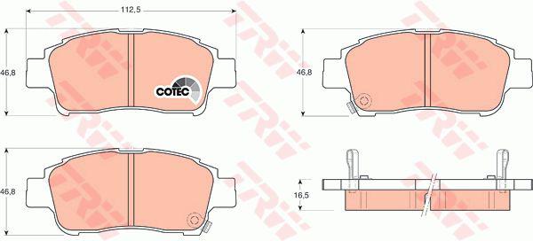 TRW DTEC Brake Pad Set Front GDB3218DT