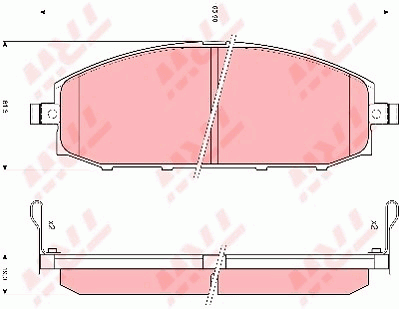 TRW DTEC Brake Pad Set Front GDB3222DT