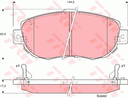 TRW DTEC Brake Pad Set Front GDB3235DT