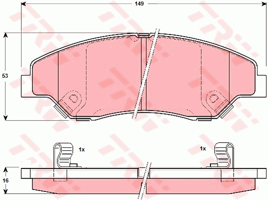 TRW DTEC Brake Pad Set GDB3241DT