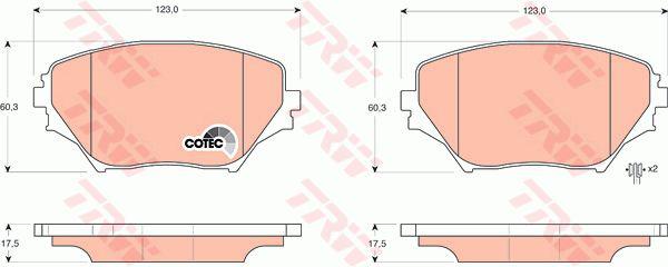 TRW DTEC Brake Pad Set Front GDB3251DT
