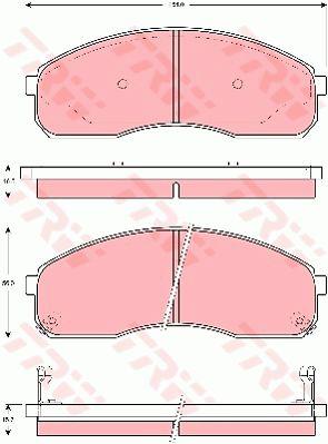 TRW DTEC Brake Pad Set Front GDB3261DT