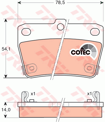 TRW DTEC Brake Pad Set Rear GDB3279DT