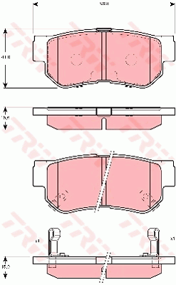 TRW Cotec Brake Pad Set Rear GDB3298